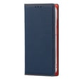 thumbnail image 3 of SaniMore Wallet Case for iPhone 14 Plus 6.7" 2022, Wrist Strap Flip Kickstand Card Slots Genuine PU Leather Shockproof TPU Shell Anti-fall Full-body Protective Cover For iPhone 14 Plus, Darkblue, 3 of 7