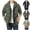 Army Green, variant on Men's Outdoor Waterproof Jacket Lightweight Outdoor Jacket Sports Windbreaker Mountaineering Athletic Wear Coat with Detachable Hat