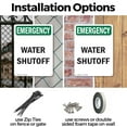 thumbnail image 3 of (2 Pack) Water Shutoff OSHA Emergency Sign 10 Inch X 14 Inch Indoor / Outdoor Rust-Free Aluminum Metal Signs for Workplace, Workshop, and Construction Site, Made in the USA, 3 of 8