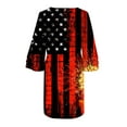thumbnail image 5 of EGNMCR 4th of July Summer Dresses for Women 2024 Plus Size Fashion Independence Day Printed Long Sleeve Maxi Dress Long Dress Summer Sale Clearance, 5 of 5
