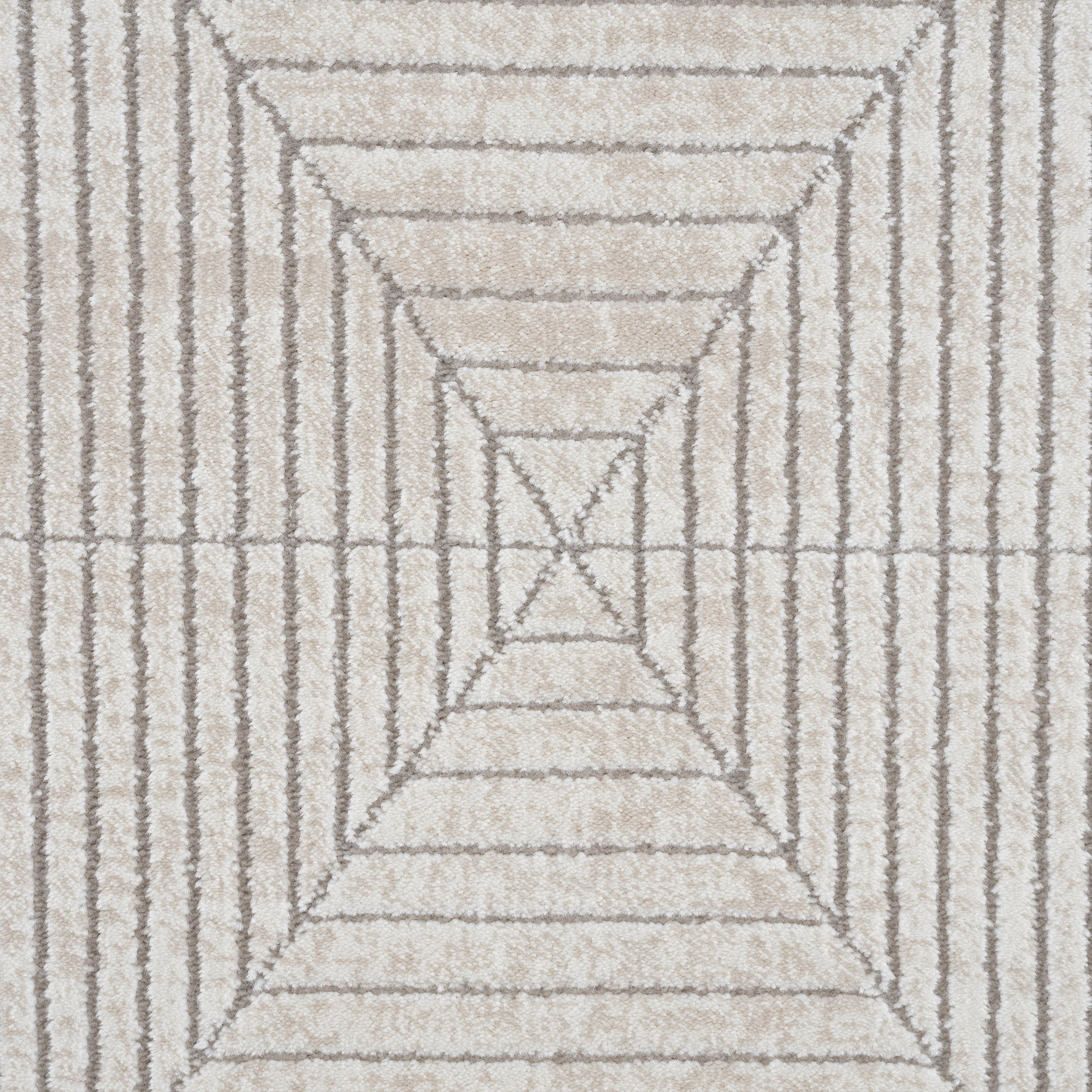 United Weavers Amir Nico Modern Geometric Runner Rug, White, 2'7" x 7'2"