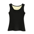 thumbnail image 1 of UPPADA Débardeurs d'Été pour Femmes, Col Ras du Cou Décontracté, Haut Rayé, Chandails Sans Manches Confortables, Tenue Quotidienne, Noir, G, 1 of 8