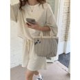thumbnail image 2 of Conjunto de Pijama de dos piezas para mujer, ropa de dormir de estilo coreano, pantalones cortos, ropa de estar por casa con bolsillo, traje de noche holgado, 2023, 2 of 4