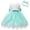 Green, variant on Fesfesfes Baby Girls Lace Bowknot&nbsp;Princess Wedding Formal&nbsp;Tutu Dress+Headband Set Clothes