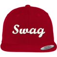 thumbnail image 1 of Trendy Apparel Shop SWAG Embroidered Flat Brim Classic Snapback Cap, 1 of 2