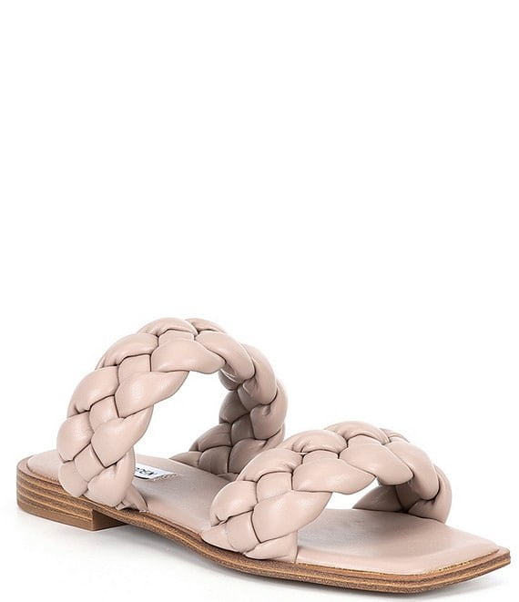 Steve Madden Women's Brimm Sandal - Comfortable Square Toe Slip-On Sandals