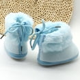 thumbnail image 6 of Infant Baby Boys Girls Plush Winter Snow Boots Ankle Back Tie Soft Sole Boots Toddler Newborn Warm First Walker Crib Outdoor Shoes, 6 of 7