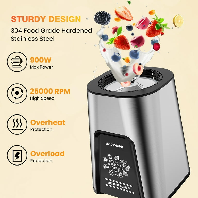 Smoothie Blender 900W with To-Go Cups, Shake Blender,Upgrade 6