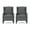 Dark Brown/Charcoal, variant on Noble House Wescott Fabric Wing Back Recliner, Set of 2, Beige