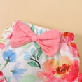 thumbnail image 7 of LAPAKIDS Baby Girls Summer Clothes 0-3 Months Ruffle Sleeveless Letter Romper Tops Floral Shorts Headband 3Pcs Outfits, 7 of 7