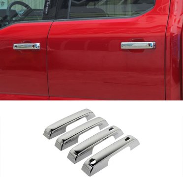 Shiny Chrome Interior Door Handle Covers For Ford F150 2015+ - Upgrade Your Ride With 4pcs Self-Adhesive Trim Kit