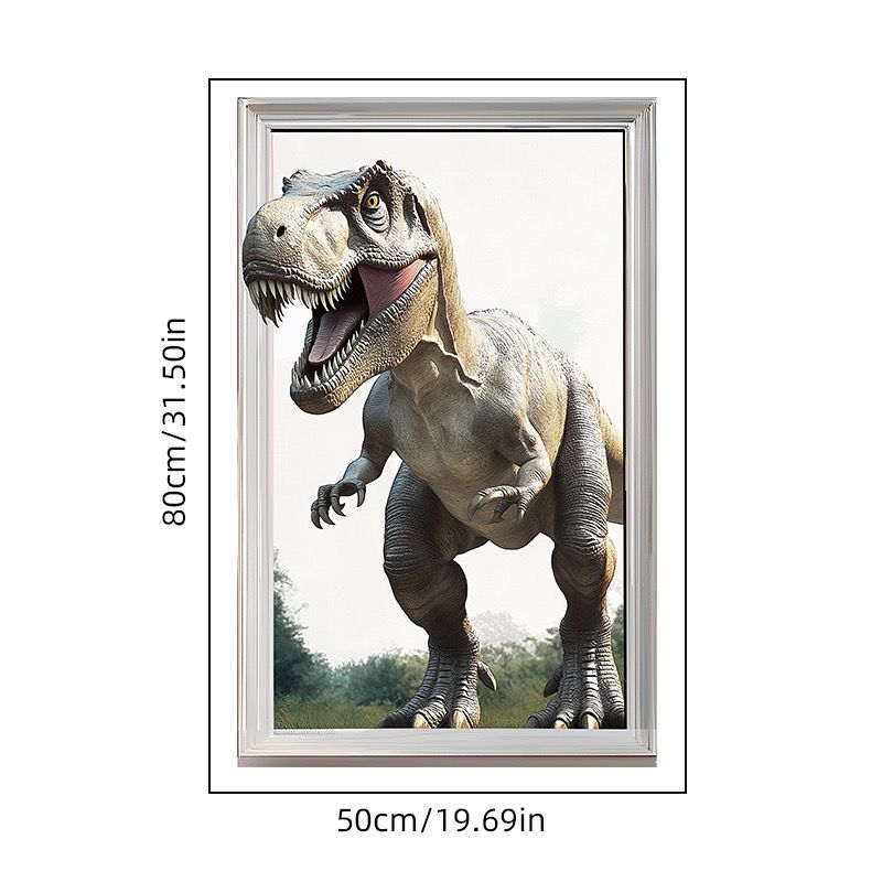 3D Dinosaur Wall Stickers Removable Vinyl Large Dino Stickers DIY Peel and Stick Dinosaur Wall Decals for Family Living Room, Background Wall Decoration, Kids Boys Room