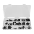 thumbnail image 1 of 225 piezas C Clip negro ennegrecimiento acero al carbono agujero eje anillo de retención Kit de clip VoborMX herramienta, 1 of 8