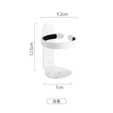 

Namzi-b wall mounted bathroom non perforated household storage rack bottle holder toothbrush cup holder multifunctional aluminum hanging rack (white)