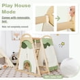 thumbnail image 6 of CIPACHO 6-in-1 Wooden Kids Jungle Gym Playset with Slide Climbing Net, Kids Indoor Outdoor Play Equipment, Natural, 6 of 7