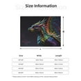 thumbnail image 5 of Zufioo Dragon with Colorful Tail Print Horizontal Flannel Blanket, Anti-wrinkle, Anti-shrinkage, Anti-allergic Plush Blanket, Household Items Suitable for Bedroom-80"x60", 5 of 6