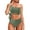 B130 Green women swimsuit clearance under $5, variant on Women Swimsuit under $5! Xqxayjr One Shoulder Bikini Sets for Women High Waisted High Cut Two Piece Swimsuits Tie Top and Tummy Control Bikini Bottom Bathing Suit Trajes De Para Mujer