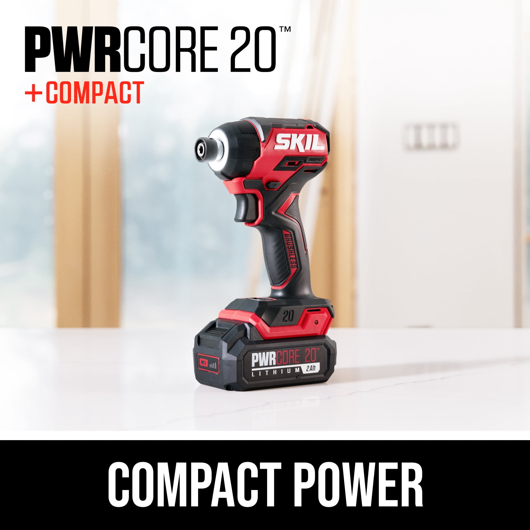 Skil ID6739B-10 20V PWRCORE 20 Brushless Compact Lithium-Ion 1/4 in. Hex Cordless Impact Driver Kit (2 Ah)