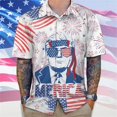 thumbnail image 4 of Bandera de Estados Unidos Donald Trump disparando Levanta el puño Fotos Nunca te rindas 14 de julio de 2024 Camisas hawaianas divertidas en 3D Blusas, 4 of 4