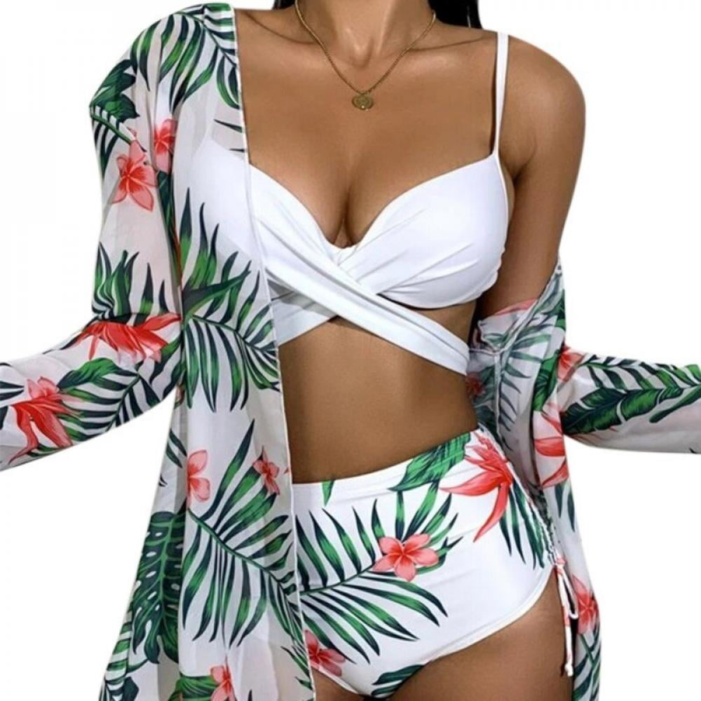 Details about   Swimwear women sun protective long sleeves long pant Two piece swimming suit 