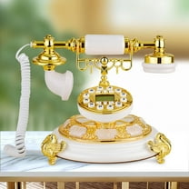 Retro Telephone, Vintage Old Fashioned Phone with Redial Function, Retro Desk Phone for Home Office Decoration