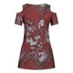 thumbnail image 4 of Camisetas de verano para mujer Túnica de manga corta con tiras y hombros descubiertos Fridja  nalpqowj5590, 4 of 9