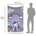 thumbnail image 2 of Cobija Manta Frazada Juana Gallo Diseño de Unicornio Kawaii, 2 of 5
