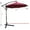 burgundy, variant on ENYOPRO Patio Offset Umbrella, Cantilever Umbrella w/ Solar Lights, Large Hanging Market Umbrella w/ Crank & Cross Base, Waterproof UV Protection Outdoor Umbrella w/ Vent Top for Yard Garden. T1679