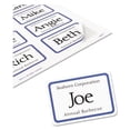 thumbnail image 3 of "Flexible Adhesive Name Badge Labels, 3.38 X 2.33, White/blue Border, 400/box | Bundle of 2 Boxes", 3 of 6