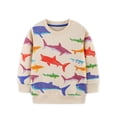 thumbnail image 5 of OGLCCG Boys Cotton Sweatshirts Long Sleeve Crewneck Cartoon Print Pullover Tops Kids Cute Comfy Outfits For Casual Wear Size 1-7, 5 of 8