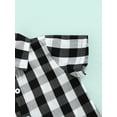 thumbnail image 6 of Toddler Boy Summer Shorts Set Short Sleeve Button-Down Plaid Shirt + Solid Color Shorts 2 Piece Outfits, 6 of 9