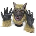 thumbnail image 1 of Máscara de lobo feroz con guantes de garras, perfecta para carnaval, Halloween y carnaval, disfraz para adultos, látex, unisex, talla única, 1 of 5