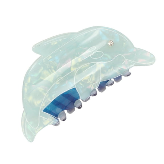 1 Pc Cute Dolphin Hair Clips Hairdo Clip for Women 3.54"x1.69"x2.05" Light Blue