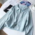 thumbnail image 6 of Lady Coat - Waffle Texture, Dual Zipper, Turn-down Collar, Loose Sport Jacket, School Casual Outwear, 6 of 8