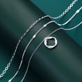 thumbnail image 3 of VEEDOFA 3-Piece Silver Plated Layered Necklace Set for Women, 3 of 5