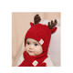 thumbnail image 3 of Bebé Gorro Bufanda Conjunto Invierno Niños Niñas Niño Orejeras Bufandas Calientes Infantil Grueso Punto Rojo JAMW Sencillez, 3 of 4