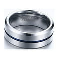 thumbnail image 2 of ROMANSENTIAL Men Jewelry 1Set Tungsten Carbide Stainless Steel Rings Corrosion Resistance 8Mm, 2 of 4