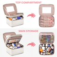 thumbnail image 2 of Bolsa de maquillaje HXLGMD grande con espejo de doble capa impermeable, 2 of 7