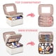 thumbnail image 2 of Bolsa de maquillaje HXLGMD grande con espejo de doble capa impermeable, 2 of 7