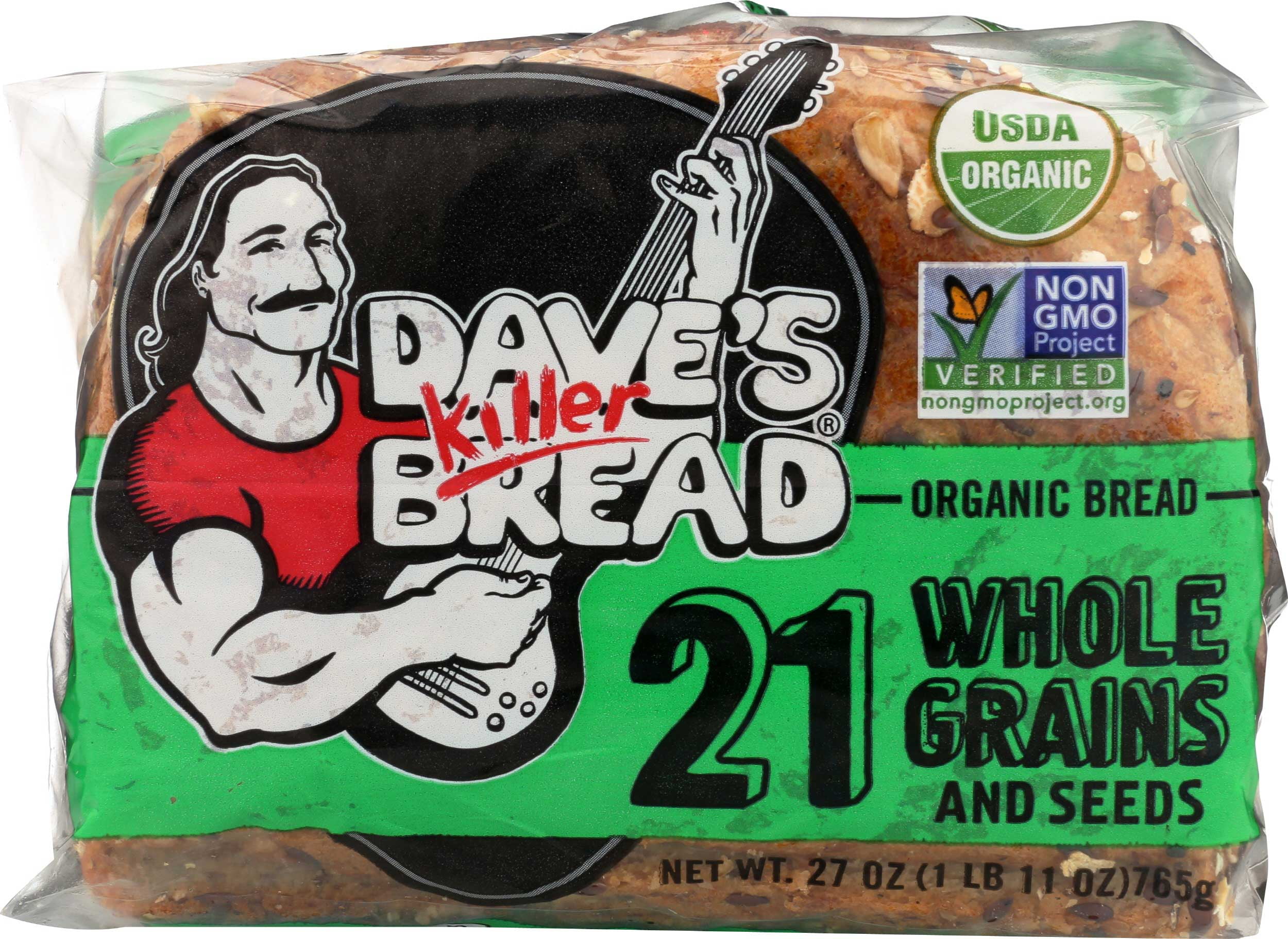 Daves Killer Bread Organic 21 Whole Grain and Seeds Bread, 27 Ounce -- 8 per Case.