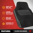 thumbnail image 7 of MotorTrend SpeedSeries Carpet Car Floor Mats Set - Universal Fit for Cars, Trucks, SUVs, Vans - Set of 4, Black & Gray Car Mats Car Carpet Mats, 7 of 7