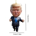 thumbnail image 4 of Patriótico Donald Trump 2024 Adorno Navideño Acrílico Dibujos Animados (F), 4 of 4