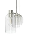 thumbnail image 5 of Hunter - Lochemeade 4-light Brushed Nickel, Large Chandelier, Dimmable, Linear Shaped, for Bedrooms, Dining, Living Rooms - 19714, 5 of 9