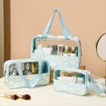 thumbnail image 3 of , Juego de Transparente, 3 Piezas de para Productos de Cuidado de la Piel, Bolsa de Lavado Portátil, Bolsa de Ducha e, 3 of 5
