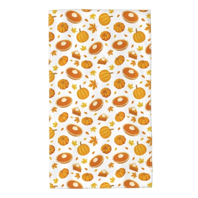 Balery Pumpkin Maple Leaves Toalla de Microfibra Premium con Estampado – 27.5x16 pulgadas, Alta Absorción, Suave y Aterciopelada, Secado Rápido