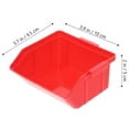 thumbnail image 2 of BESTYASH 5Pcs Red ABS Material Parts Storage Boxes Stackable Organizer for Garage and Warehouse, 2 of 8