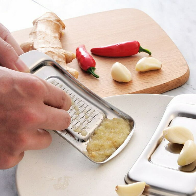 Stainless Steel Garlic Grater Ginger Grater Silver Useful Garlic