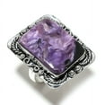thumbnail image 2 of Russian Charoite Gemstone Handmade 925 Sterling Silver Gift Jewelry Ring Size 6, 2 of 2