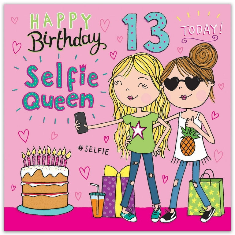Twizler 13th Birthday Card for Girls Selfie Children's Age 13