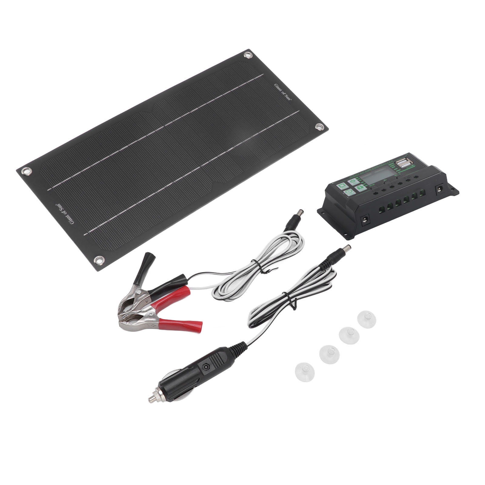 High-Efficiency 600W 18V Solar Panel Battery Charger Kit with 100A Controller - Portable Solar Power System for RVs, Cars, Boats, Outdoor Agriculture, and Solar Street Lighting, Durable ABS Construct